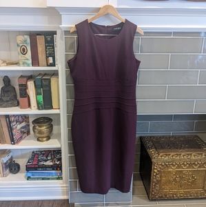 Burgundy sheath work dress